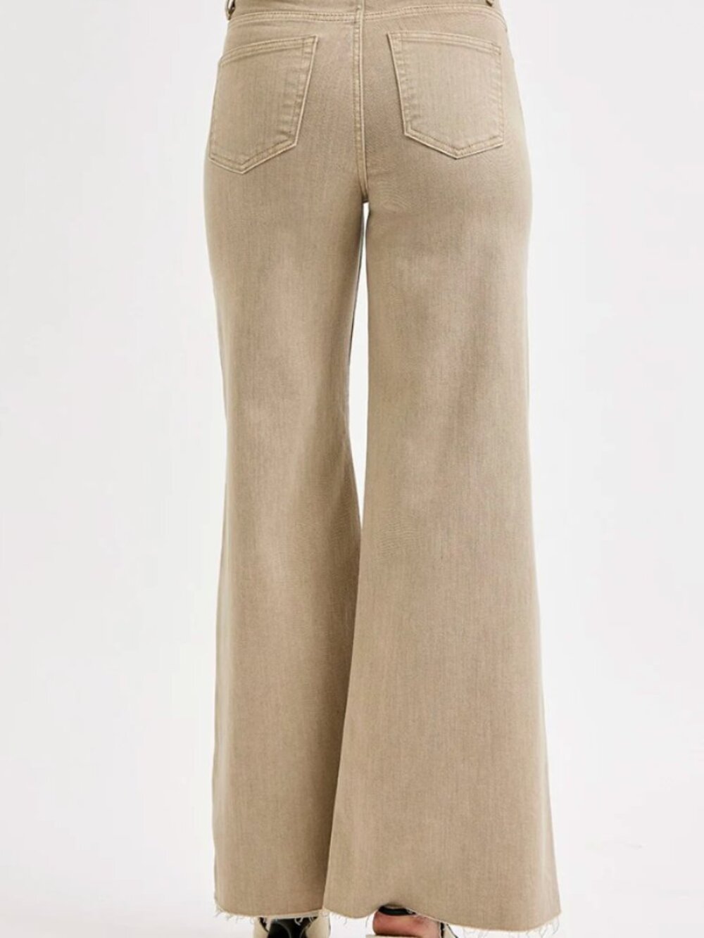 Risen Jeans Lurex Palazzo Taupe Pants Sz - Picture 3 of 8
